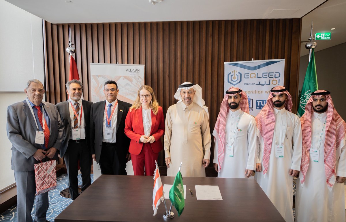 The agreement, which was signed during the #SaudiAustrianForum today, aims to develop high-quality building systems using advanced technologies compatible with global environmental systems #InvestSaudi