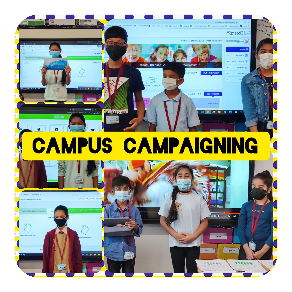 Halz27444193's tweet photo. Goal of inspiring student leaders is to create a culture of ownership, collaboration &amp; community in school. #GeNext leaders campaigning for upcoming #StudentCouncil election @ShettySampoorna @Fatima_Martin @nmsprimary @gemsnms_alkhail https://t.co/OimHOoLVGU