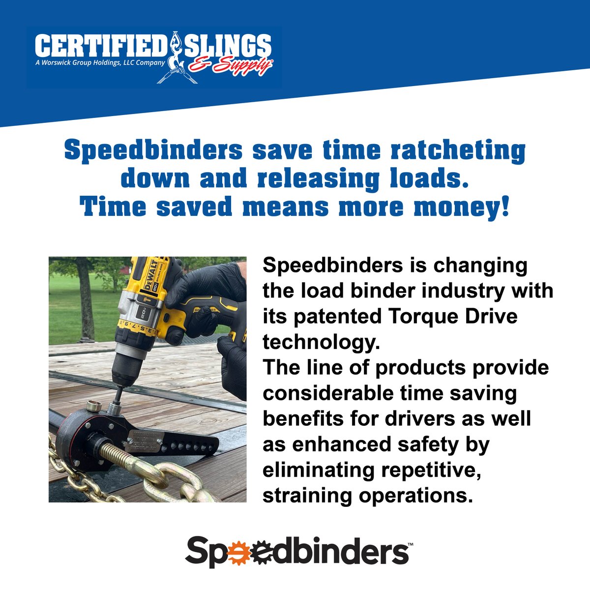 What are Speedbinders? These time saving load binders are changing the industry! Learn more here: ow.ly/OsWb50IivCk #speedbinder #cargocontrol #loadsecurement #binders