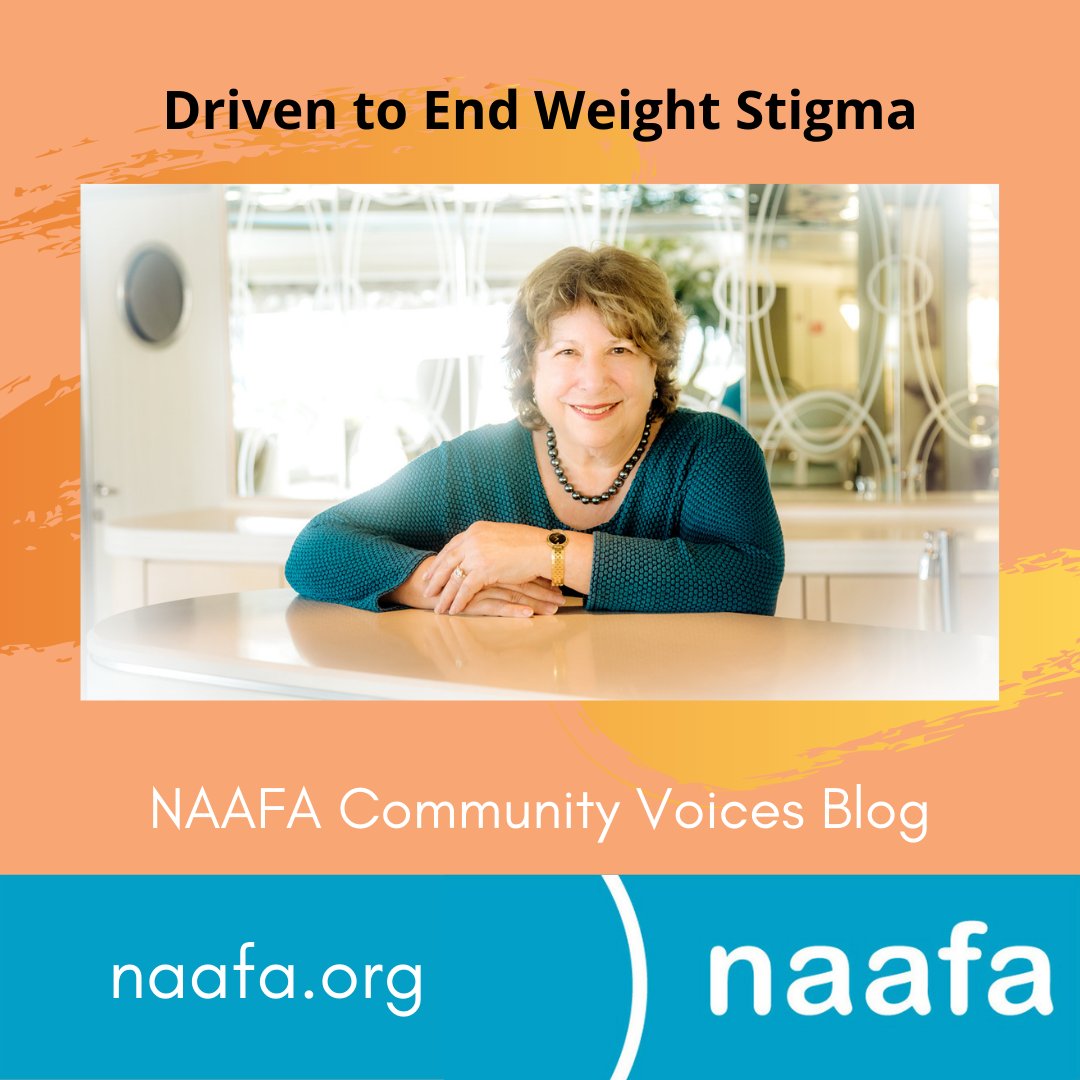 NAAFAofficial's tweet photo. NEW BLOG POST!  Driven to End Weight Stigma
Barbara Altman Bruno PhD gives us a glimpse into why she felt “driven” in working to end fat stigma &amp; toward fat liberation.  https://t.co/oLxNZYeg12
#BarbaraAltmanBruno #fathistory #fat liberation #naafa #EqualityAtEverySize #HAES #WHM https://t.co/T6AfnGxgVe