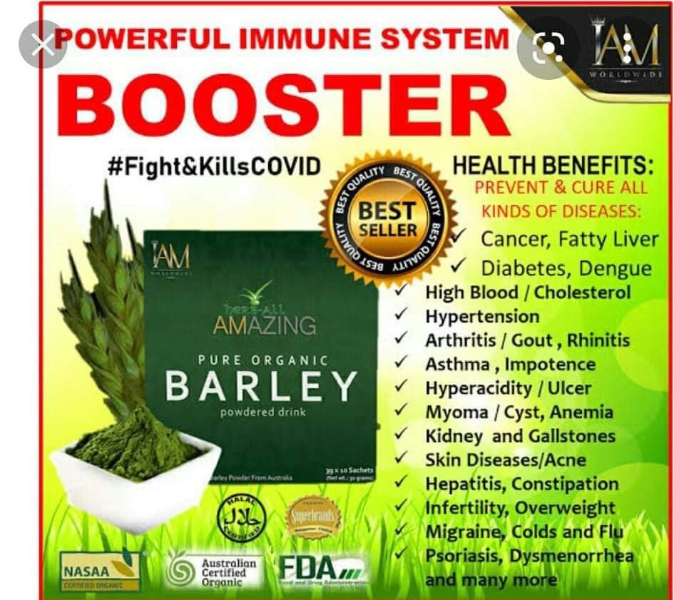 Iam amazing barley to boost your immune system