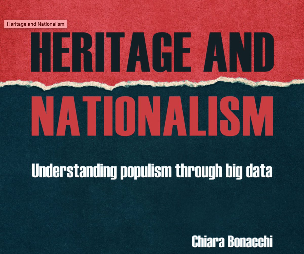 Big News on 14 March! 1. After 5 years of work, my <a href="/UCLpress/">UCL Press</a> book on 'Heritage and Nationalism: understanding populism through big data' is finally out today! It is FREE to download too!!! 
bit.ly/3Jewhhe