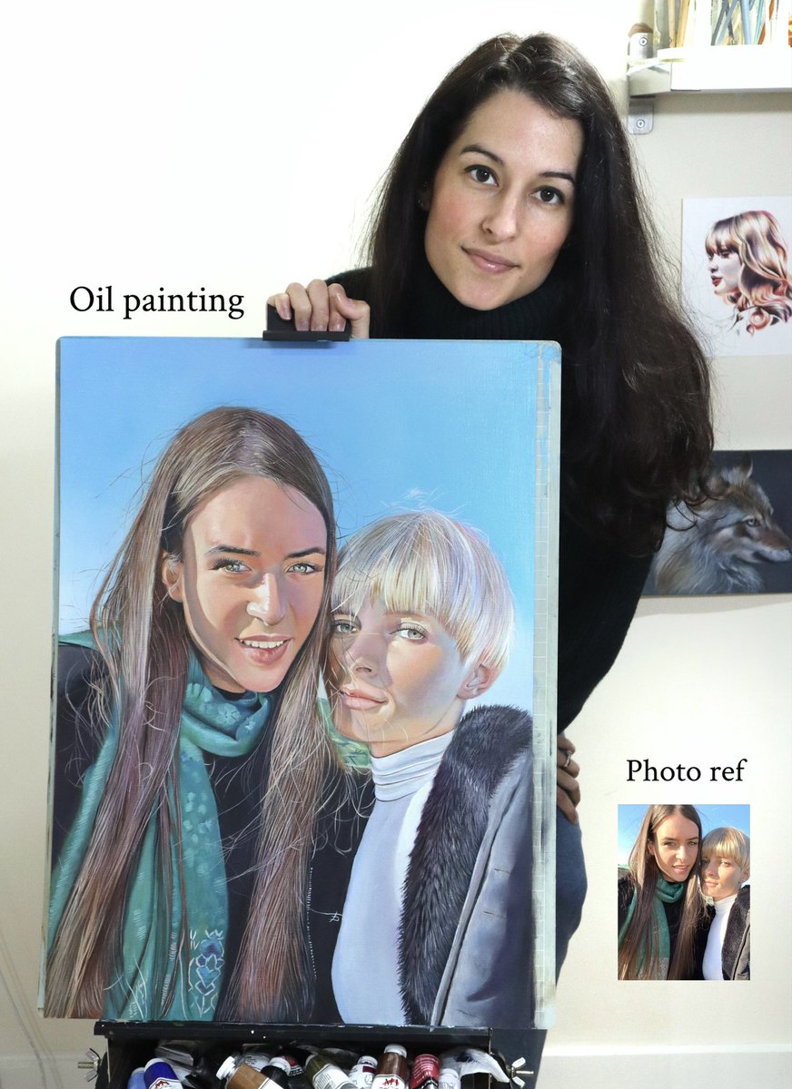 Its really a privilege to be chosen for such a delicate commission and memorial🙏🏻🖼... and i hope with this painting Corina will feel like her friend is next to her again. 💙
'Madalina & Corina' 👭💙🇷🇴
42 x 59 cm oil
#oilpaintingportrait #portraitpaintingoil #memorialpainting
