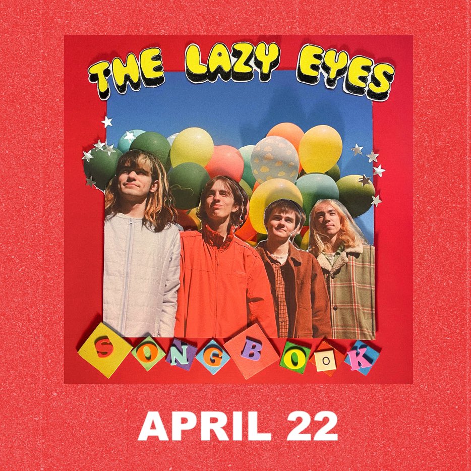 TheLazyEyesband's tweet photo. RELEASE DATE: APRIL 22 🚀 
SongBook will be released into the world on April 22. The release had to be pushed back slightly to line up with vinyl manufacturing. However, we have a little present for everyone next week! Keep your eyes peeled ❤️👀 https://t.co/6ahazNRQSx