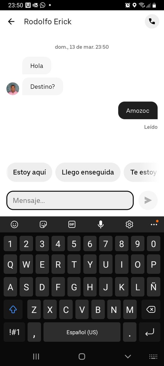 malkesten's tweet photo. Tío @Uber_MEX, que onda con tus conductores? Últimamente cancelan ya sea por los métodos de pago o por que está lejos el destino.
Ve nada más la respuesta de este socio. Que feo que tengas trabajando a personas así. Y esto es de todos los días. No quieren trabajar o que? https://t.co/YKvVWf3aJc