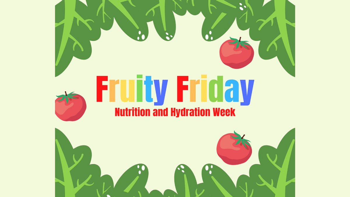 NDHullUni's tweet photo. Are you getting your 5-a-day? Find out more on Fruity Friday!

Supporting Nutrition and Hydration week with @AhpsChcp @HUTHDietitians #NHWeek https://t.co/PnNQ7xbmos