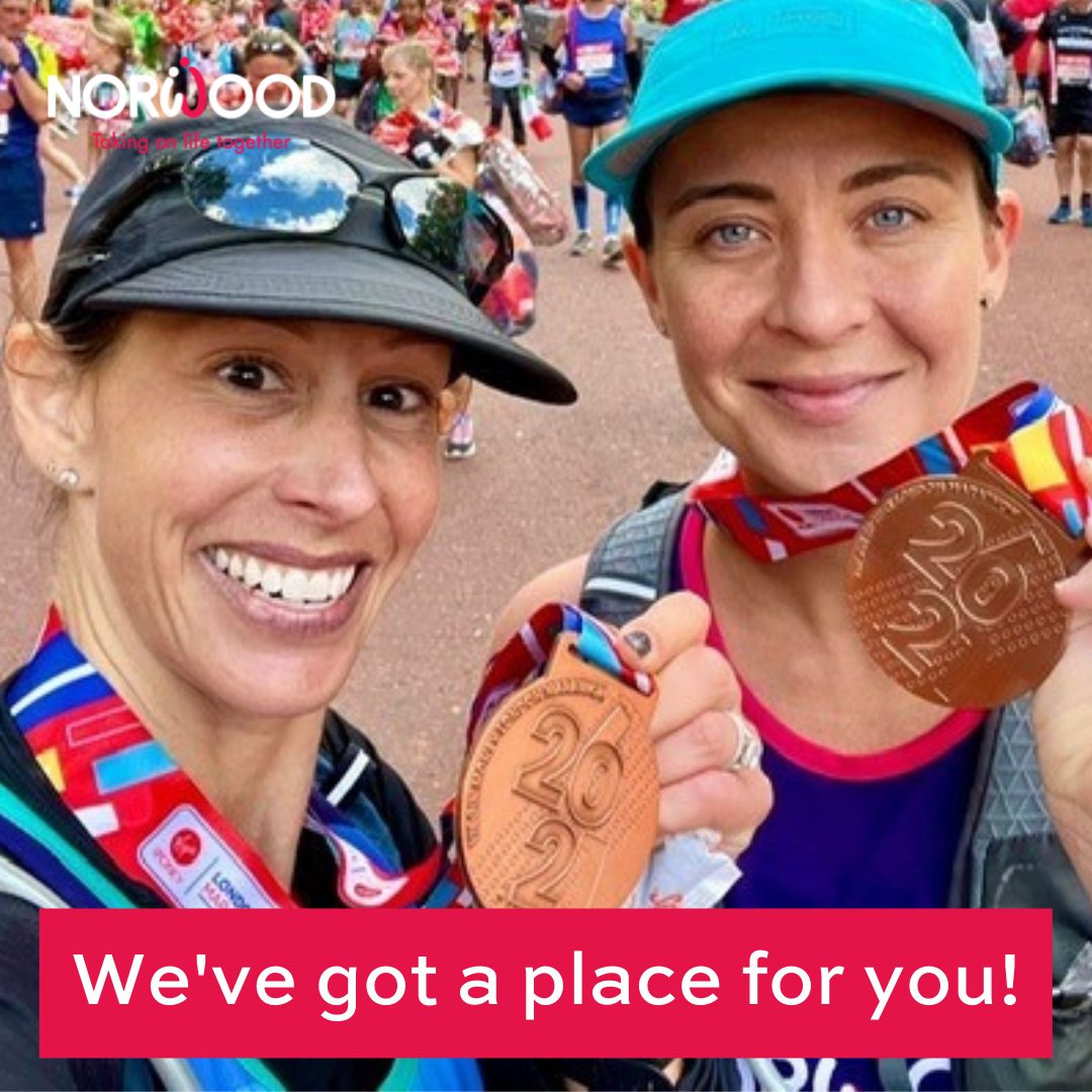 🏃 // Missed out in the ballot? You can secure your <a href="/LondonMarathon/">TCS London Marathon</a> place with #TeamNorwood!

We have limited spaces available so sign up today: norwood.org.uk/pages/challeng…

#UKRunChat #LondonMarathon