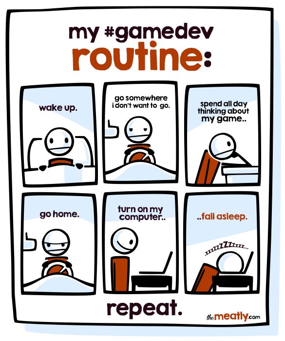My life… who can relate!? 
#gamedev #unity3d #Developer #indiedev #indiegame #routine