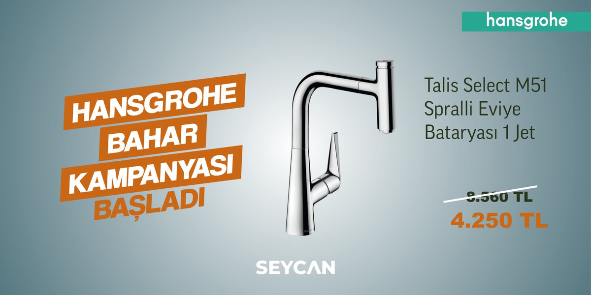Hansgrohe'nin büyük bahar kampanyasında birbirinden şık ürünlere Seycan farkıyla sahip olun.
bit.ly/3t873eQ

#hansgrohe #kampanya #mutfakbataryası #armatür #mutfaktadilatı #modernmutfaklar