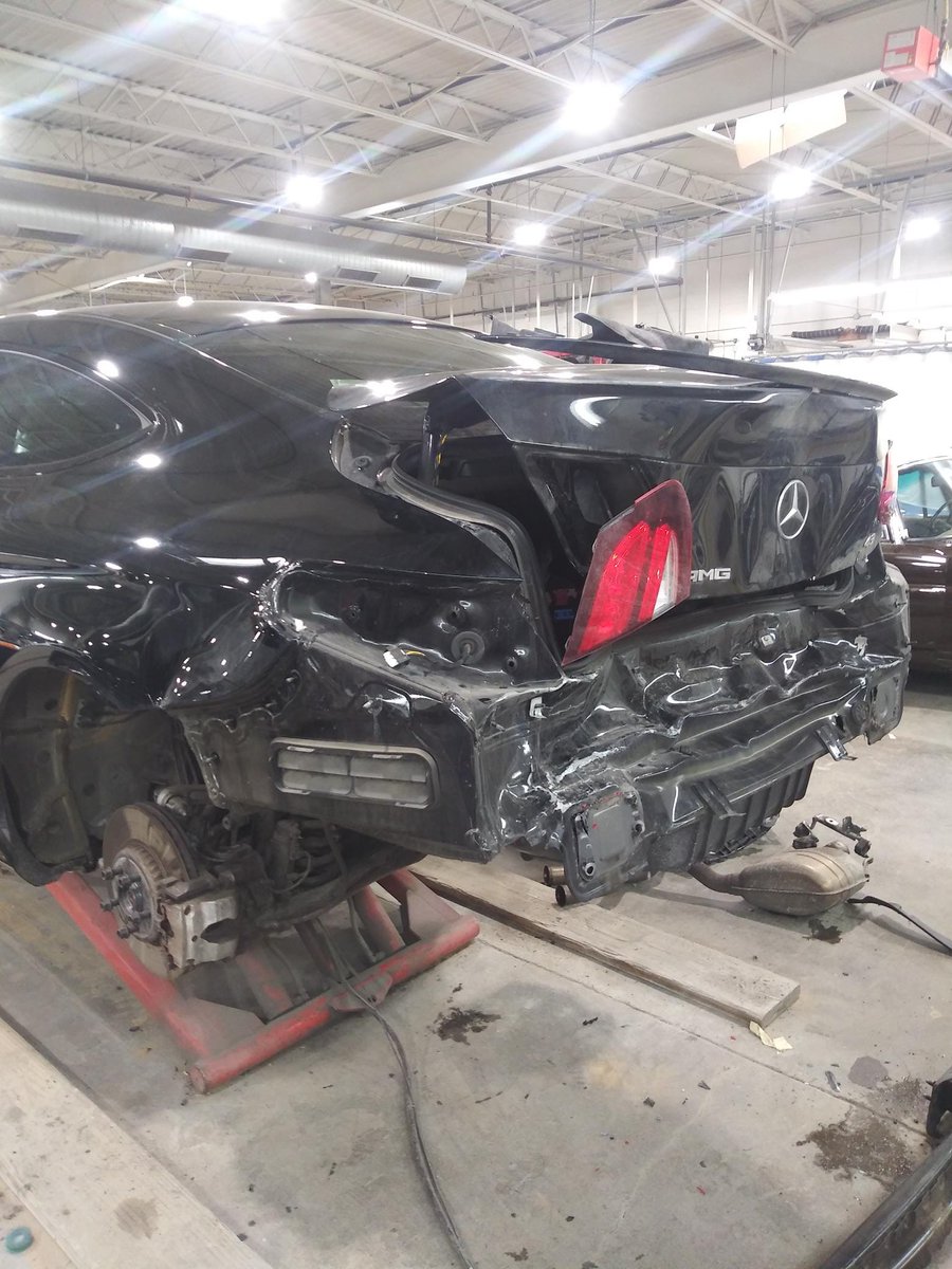 Celettegroup's tweet photo. This Mercedes Benz C43 AMG Coupe was mounted on a Celette Sevenne frame machine, after it got hit on the left rear of the car. the repairs are all taking place in @SearsImports
https://t.co/EkcLIHhFsZ
.
.
#celette #celettebench #framemachine #mercedes #mercedesbenz #mercedesamg https://t.co/1QOjddjg6Q