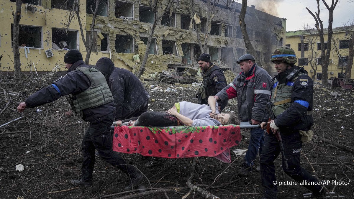 Images of pregnant women being evacuated from the bombed maternity and children's hospital in Mariupol have sparked international outcry.

<a href="/AP/">The Associated Press</a> reports that the injured woman pictured being rushed to an ambulance on a stretcher that day has died along with her baby.