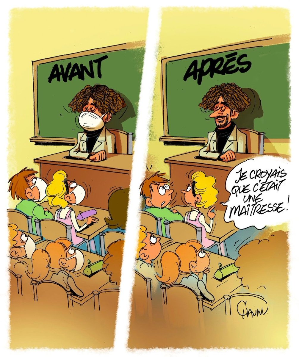 arpees95's tweet photo. Un peu d'humour en ce jour où les enfants et enseignants peuvent le retirer ‼️ https://t.co/z5fYfdAsMp