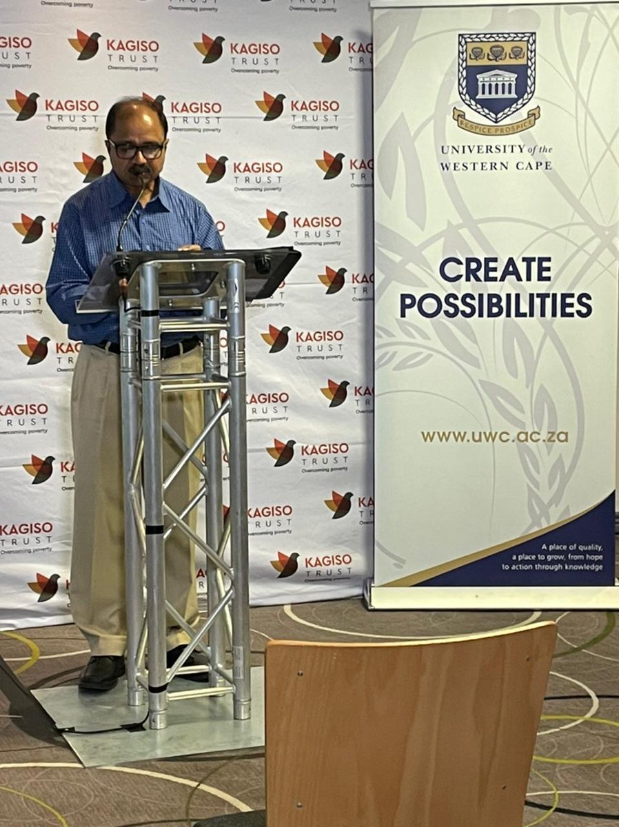 Kagiso_Trust's tweet photo. Prof. Kailash C. Patidar, Snr Professor &amp; Head: Dept. of Mathematics and Applied Mathematics @UWConline speaking about the Bifurcation and Chaos in a Matriculant's Career Path. #KTMathsSymposium @UWConline @VictorAfrica https://t.co/MzCb6YKBMK