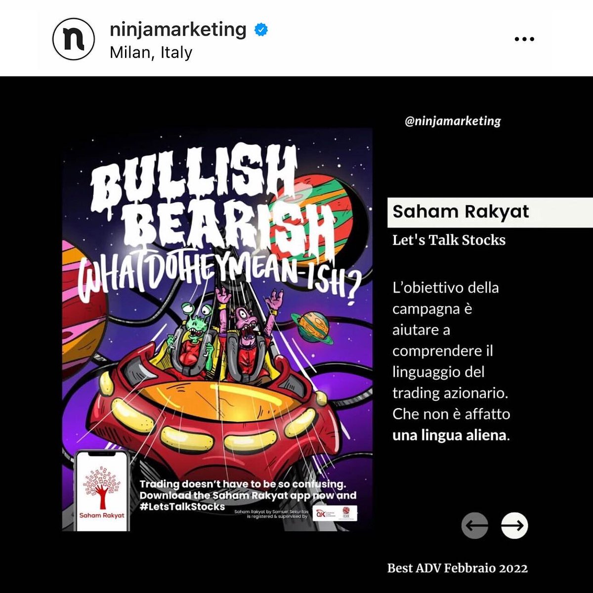 lupjkt's tweet photo. Thank you 🥳 @ninjamarketing for sharing our latest @SahamRakyat campaign and selecting our work as Best Advertising February 2022. https://t.co/SjgjOdmIOj