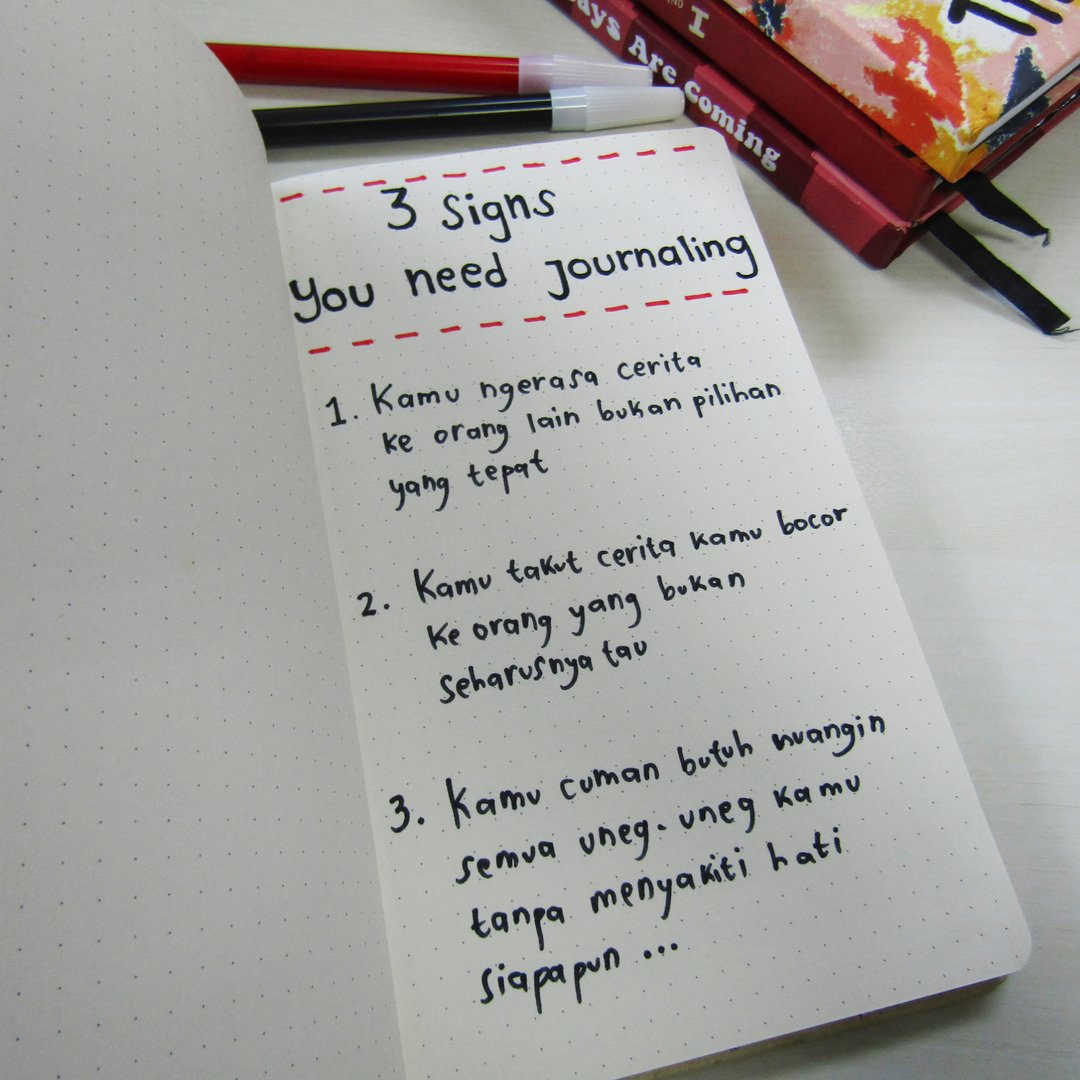 ftbsofficial's tweet photo. 3 tanda kamu butuh journaling!😉

Yuk coba lihat tanda-tandanyaaa apa salah satunya ada pada diri kamu?
Coba saling sharing di kolom komentar🥰

#journaling #mentalhealth https://t.co/7OkMk57eqn