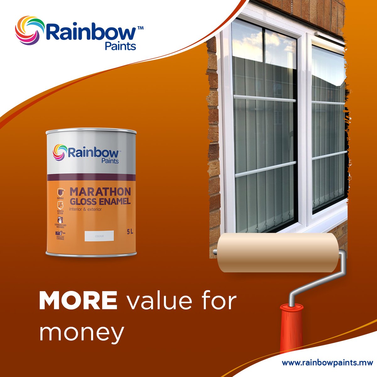 rainbowpaintsmw's tweet photo. Don't break your bank on paint.
Get MORE value for money.
#MarathonGlossEnamel #ItsMORE #RainbowPaints https://t.co/Oez3EcRN6A
