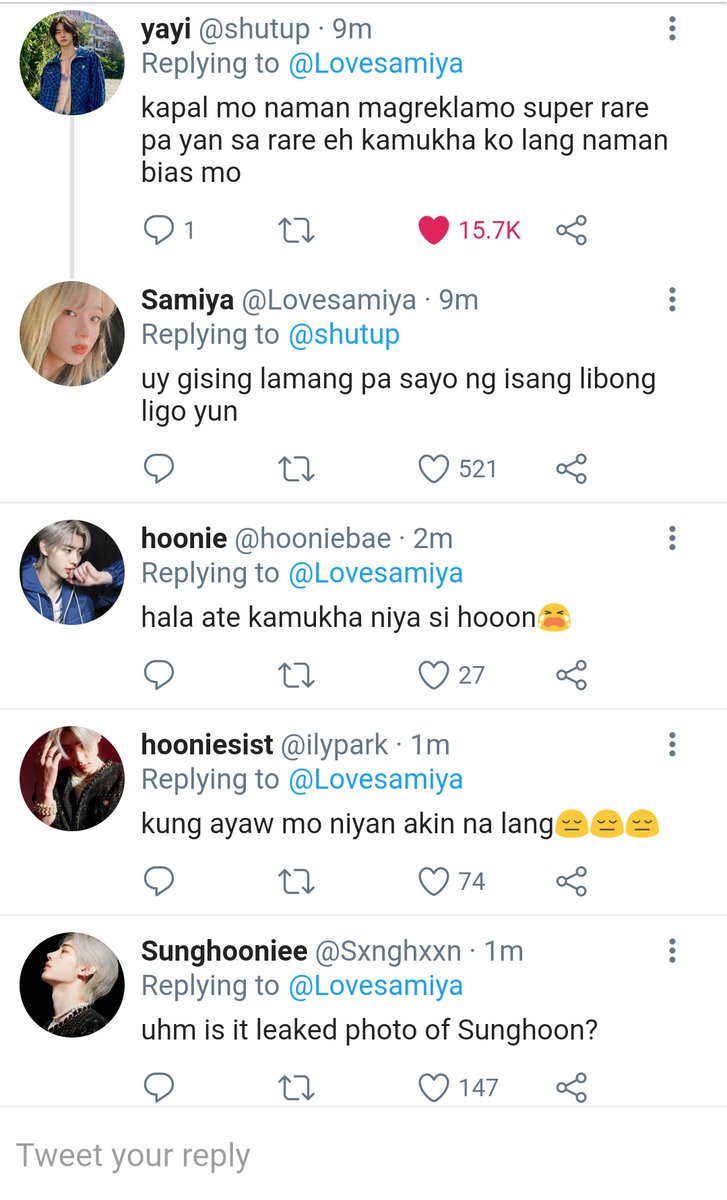 🌗Limerence;Epiphany

A #sunsun au wherein Samiya (sn) has a big crush on Park Sunghoon, a member of the K-pop boy group, Enhaipen. Yayi is a childhood best friend of Samiya.