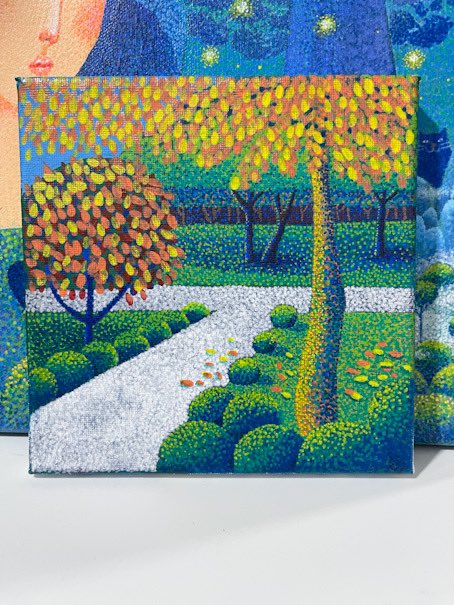 emilayusof's tweet photo. Siap satu artwork lagi untuk pameran. #artlife #pointillism https://t.co/TSVPdJTg1C