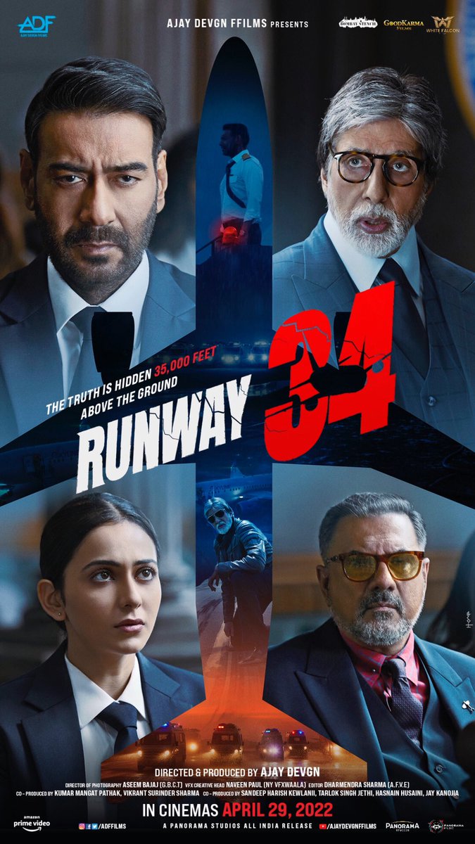 Never before in the history of aviation! Experience turbulence in air and on ground. #Runway34TeaserOutTom @SrBachchan @ajaydevgn @Rakulpreet @bomanirani @CarryMinati @aakanksha_s30 @ADFFilms @KumarMangat #VikrantSharma @Meena_Iyer @PanoramaMovies