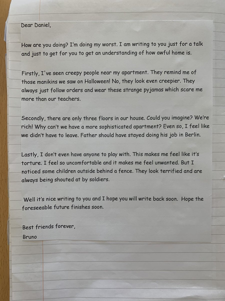 ianmcintyre123's tweet photo. Some incredible letters written by our  talented year 6's @john_boyne #WritingCommunity #writingabouttexts https://t.co/Aup5RnBMr8