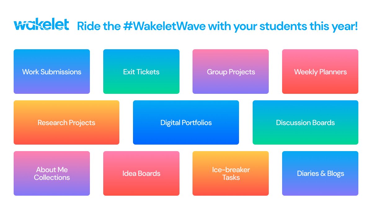 wakelet's tweet photo. Create secure Wakelet accounts for your students! Give your students their own safe corner of the internet: perfect for digital portfolios, exit tickets, group projects, and more!🔥🚀

Discover how to import student accounts here!
https://t.co/JiGHbdKB9w https://t.co/DPuQKENCfS