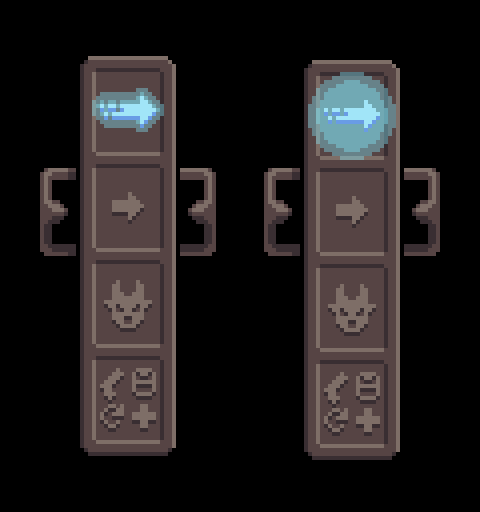 rogueroyalegame's tweet photo. Which glowing effect do you preferer? 
In RR turns broken down into phases that group different actions (movement, enemies, shooting, etc.). The effect points out in which phase your explorer will act while the outward marker shows the current phase. #indiedev #gamedev #roguelike https://t.co/mzJkS9f8vk