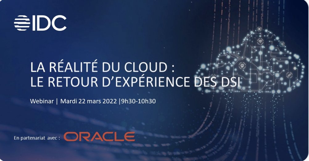 Sandrine Ayad Oracle (@sayadoracle) on Twitter photo 💥Quel sont les points de vigilance pour bénéficier pleinement du #cloud ❓
Qu'en pensent les #DSI ❓La réponse le 22/03 avec
🗣Beladji Soussilane @Bollore_BTL
🗣Olivier HEITZ <a href="/bouyguestelecom/">Bouygues Telecom</a>
🗣Jean-Marc Belloncle <a href="/TechnipEnergies/">Technip Energies</a>
👉 Inscription ici : lnkd.in/e-sVAhtH 💥Quel sont les points de vigilance pour bénéficier pleinement du #cloud ❓
Qu'en pensent les #DSI ❓La réponse le 22/03 avec
🗣Beladji Soussilane @Bollore_BTL
🗣Olivier HEITZ <a href="/bouyguestelecom/">Bouygues Telecom</a>
🗣Jean-Marc Belloncle <a href="/TechnipEnergies/">Technip Energies</a>
👉 Inscription ici : lnkd.in/e-sVAhtH