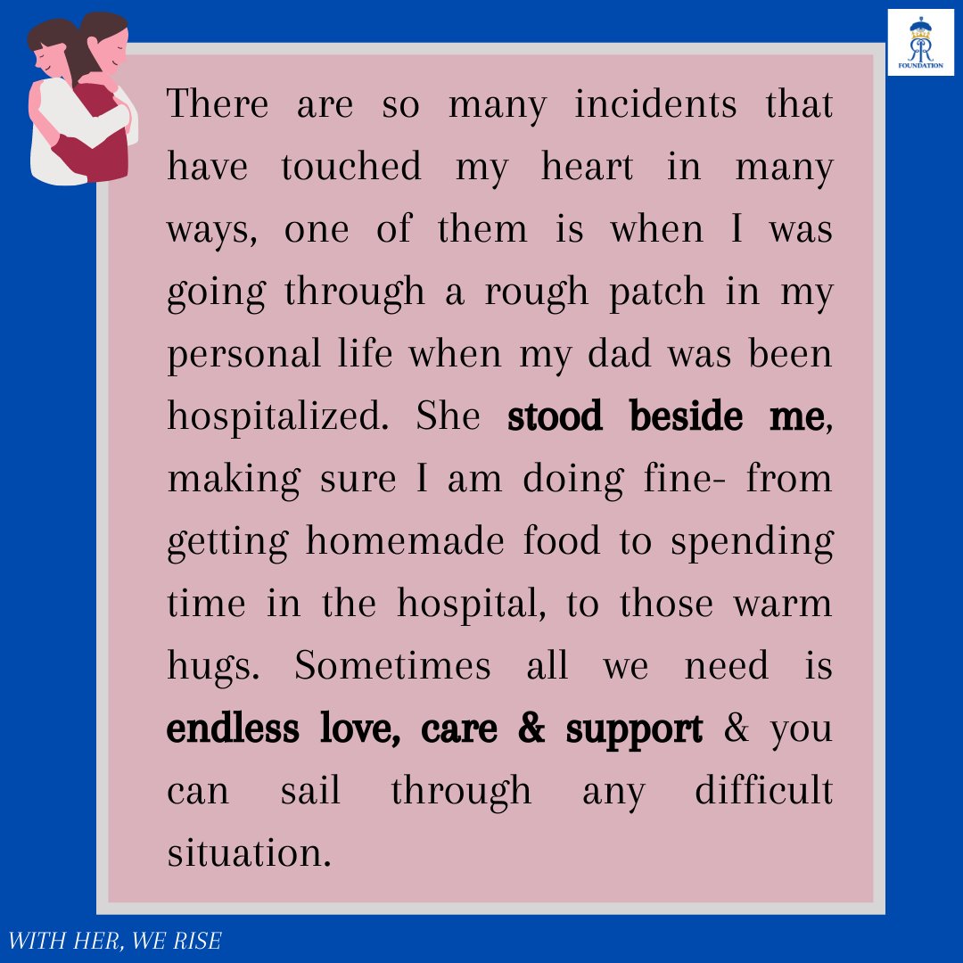 Bhavana Bhakuni of <a href="/rajasthanroyals/">Rajasthan Royals</a> has written a considerate note for her best friend 'I am grateful to be surrounded by so many irreplaceable women in my life, each one of them holds a special place but..'

 #womeninourlives | #withherwerise | #tribute | #gratitude