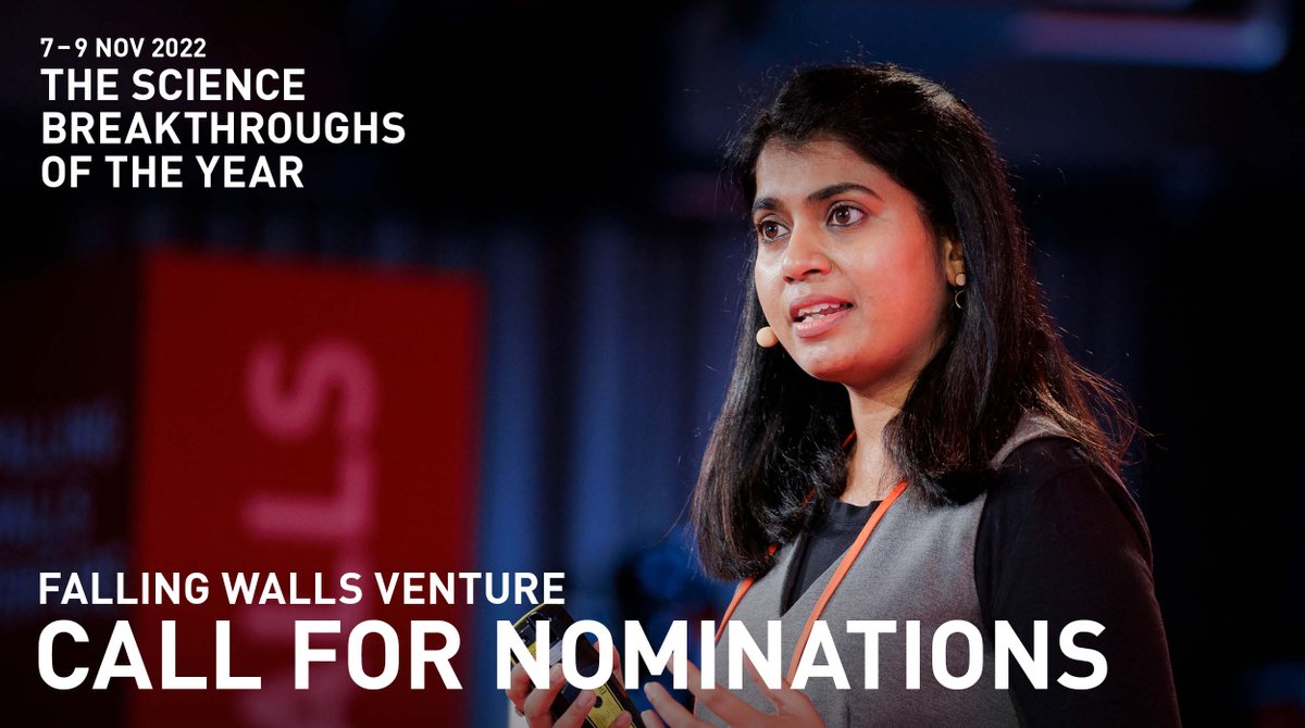 Falling_Walls's tweet photo. Which start-ups are solving today’s most pressing challenges? Nominate the most outstanding #ScienceStartUps and bring the top #ScienceBreakthroughs to the international stage at the @Falling_Walls #ScienceSummit in Berlin on 7–9 November 2022
🛎 https://t.co/RndOc4cnXE https://t.co/JmTkmjoeCW