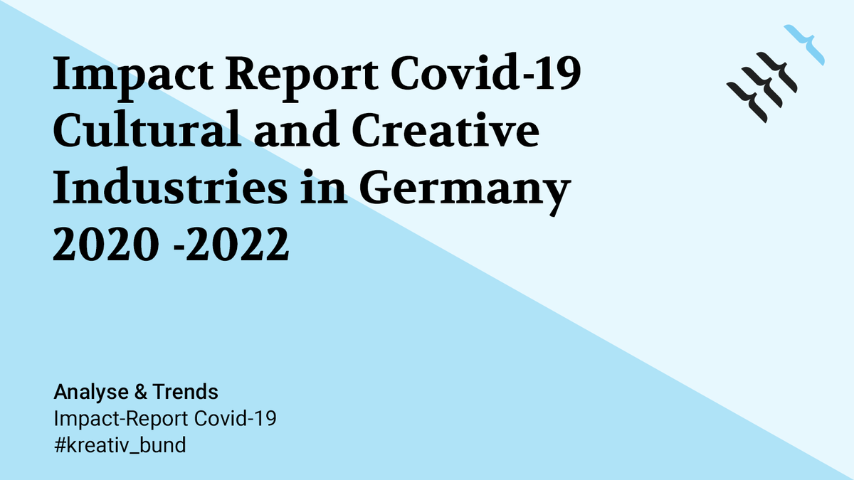 Out now 📒Impact Report Covid-19📉
A comprehensive #analysis of the #economic #effects on Cultural and Creative Industries in Germany 2020-2022
English version: kreativ-bund.de/wp-content/upl… 
<a href="/Prognos_AG/">Prognos AG</a> 
#kreativ_bund #pandemic #english #report #data #effects #CreativeIndustries