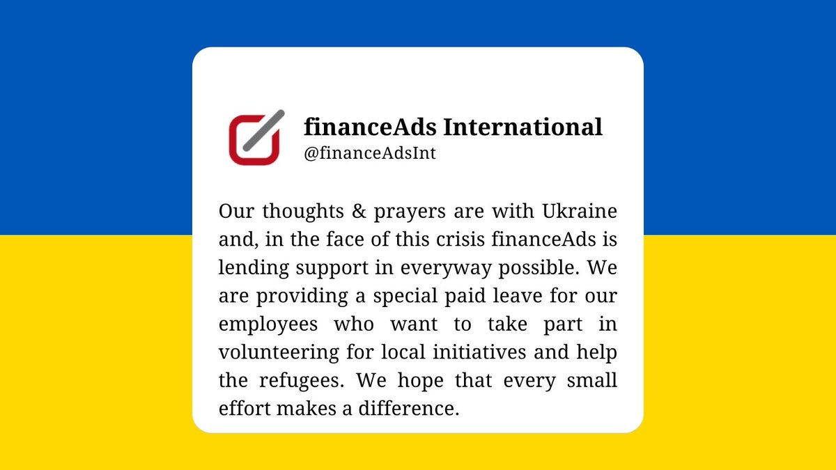 We stand for #Peace. We with #Ukraine.