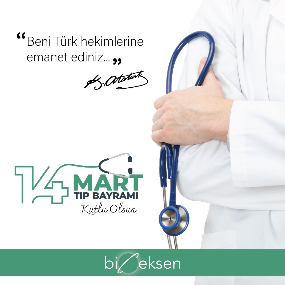Bioeksen's tweet photo. Sağlıklı toplum için var gücüyle çalışan doktorlarımız, hemşirelerimiz ve tüm sağlık personelimizin 14 Mart Tıp Bayramını kutlarız. 

#14MartTıpBayramı https://t.co/YtAl3IoKmp