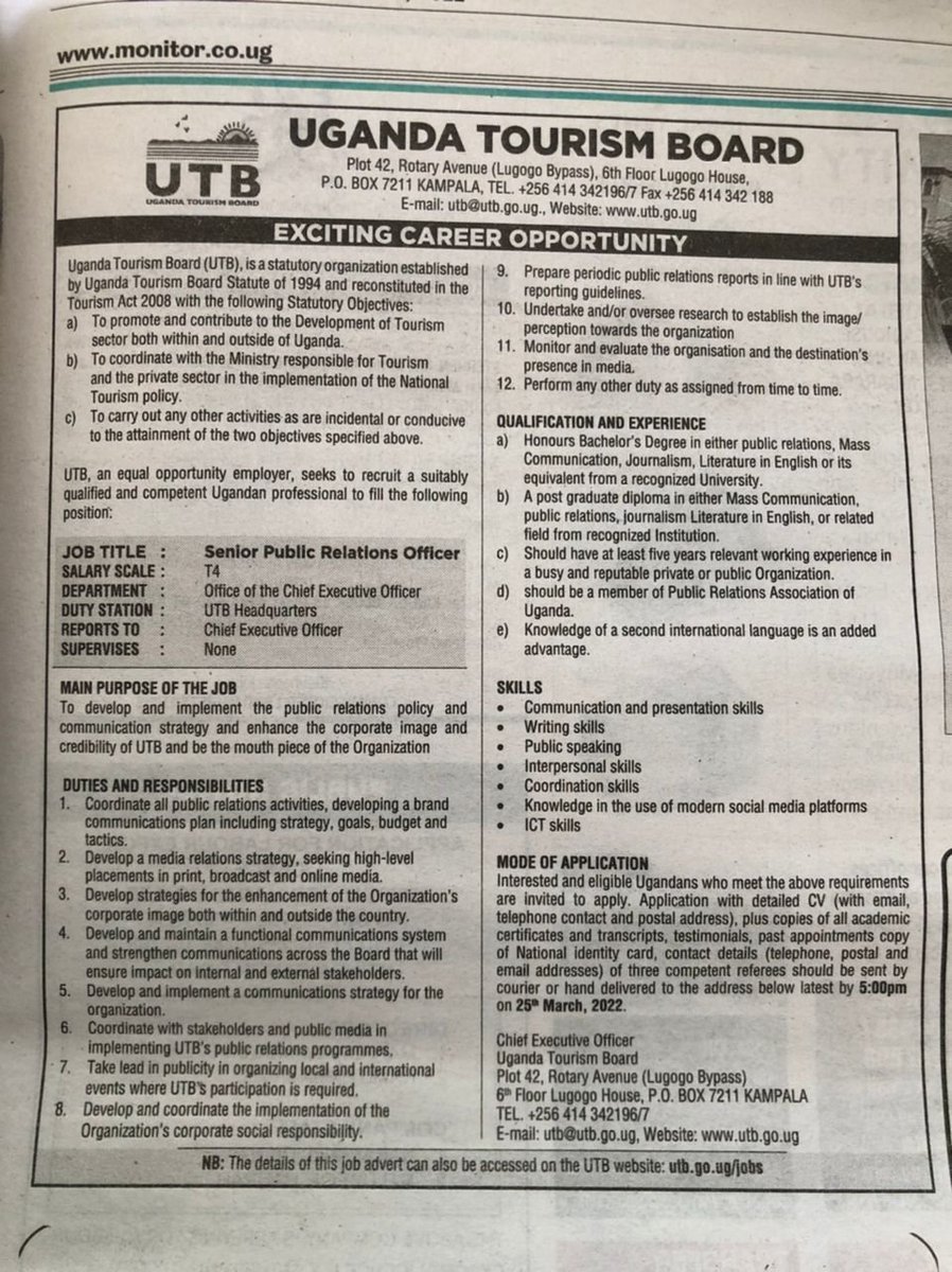 LillyAjarova's tweet photo. VACANCY ANNOUNCEMENT! https://t.co/4nkZ0NQlFI