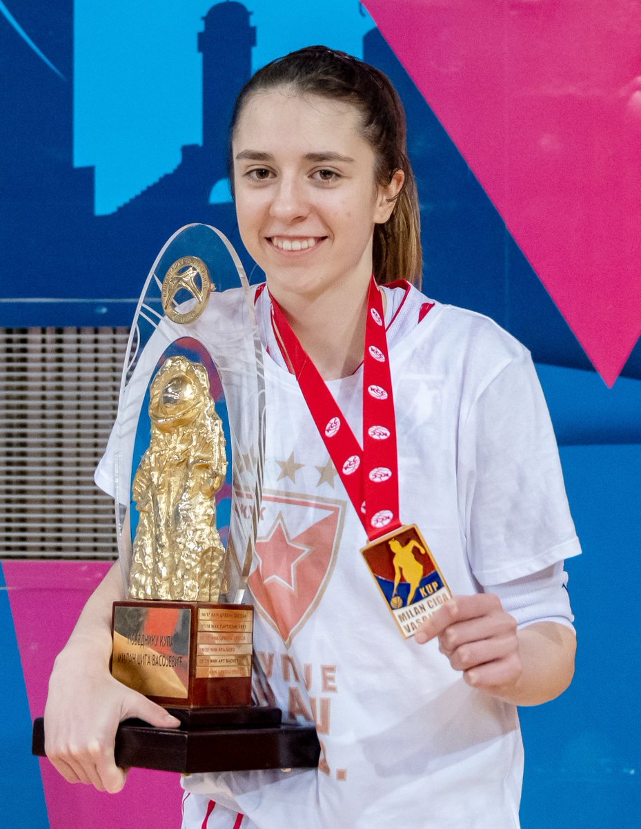 Congratulations to N.Nedeljkov (13p,2rb) and M.Avlijas (10p,4rb,1ass) for winning Serbian Cup 2021/22. - Red Star vs Art Basket 90:71  #BeoBasket
