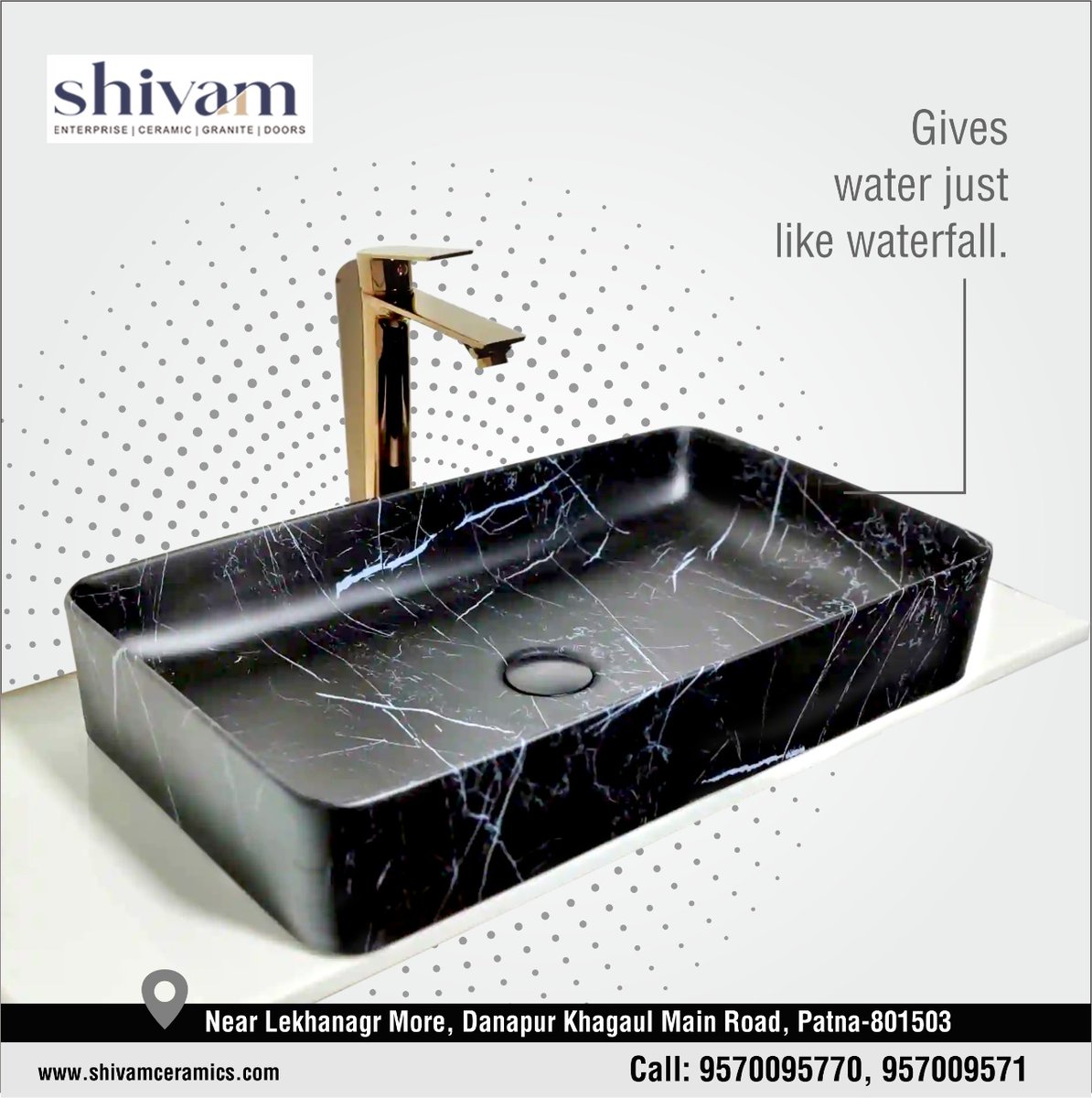 Now give your bathroom the all new fresh feel of the waterfall with our Shivam Ceramic all new bathroom products range with best in class quality range✌️
Shivam Ceramic✌️

#shivamgranites  #shivamdoors #ShivamTiles #ShivamBathware #ZameenSeJudey #LargestTileCollection