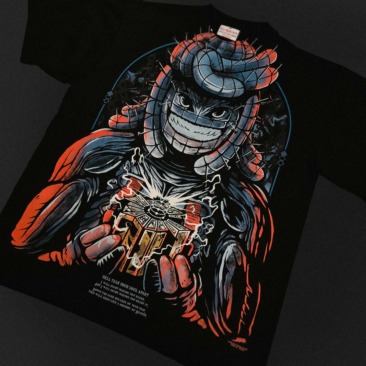 JoeyG994's tweet photo. Shin Pinhead on T-SHIRT
❌️ For test print only ❌️
#gleeman #GleemanTheMonster
#JoeyG #JoeyG94
#illustration #Character #Characterdesign #hellraiser #pinhead https://t.co/ltObFnwThL