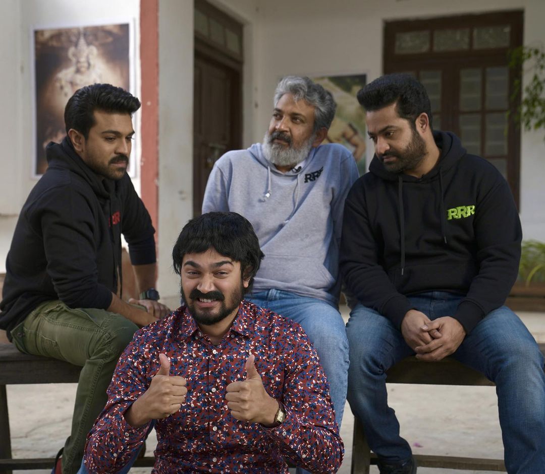 AlwayzRamCharan's tweet photo. Done with #RRRMovie interview recording &amp; coming on tomorrow!

@AlwaysRamCharan #RRRPromotions https://t.co/VCplcQVrhl