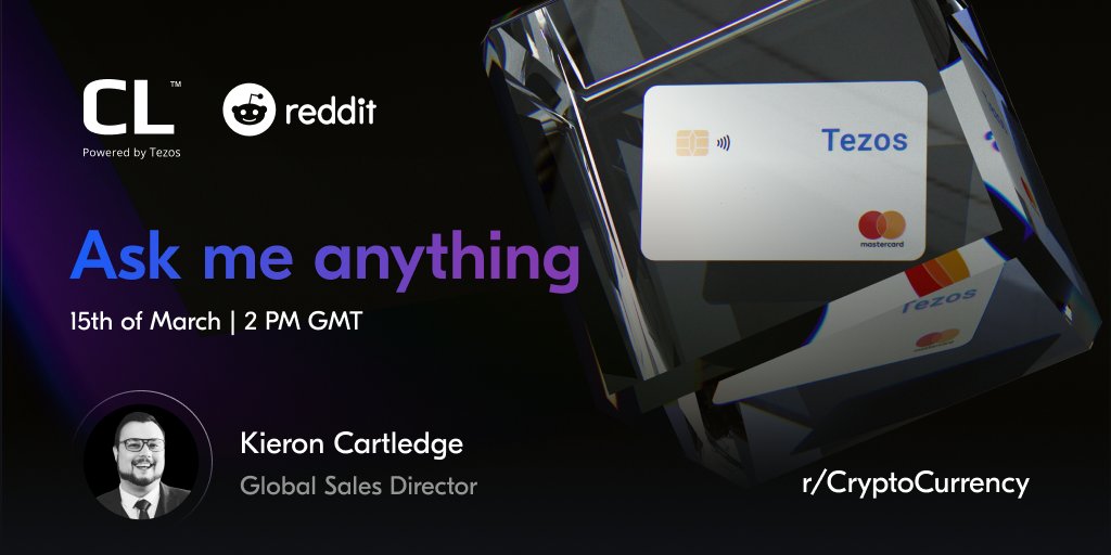 TezosCryptoLife's tweet photo. Do not miss our AMA with @Kieron_Baanx on #Reddit!

🔥 15 March 2022 | 2 PM GMT 🔥

Join now! 👇👇👇

https://t.co/wEzsxBPYBl

#Tezoscommunity $XTZ #crypto #AMA 
#Tezoscryptolife #tezos #XTZ #cryptocurrency https://t.co/rwBPHyBsx7