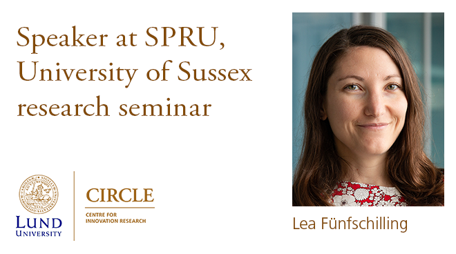 CIRCLE_LU's tweet photo. Join the free online @SPRU seminar where Lea Fünfschilling will reflect on the nature and role of knowledge in innovation and transition processes.
Read more and register here👇👇
https://t.co/HpGHM2X7Bj https://t.co/enAe1tHHpt