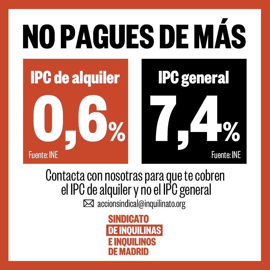 Sindicato de Inquilinas e Inquilinos de Madrid tweet media