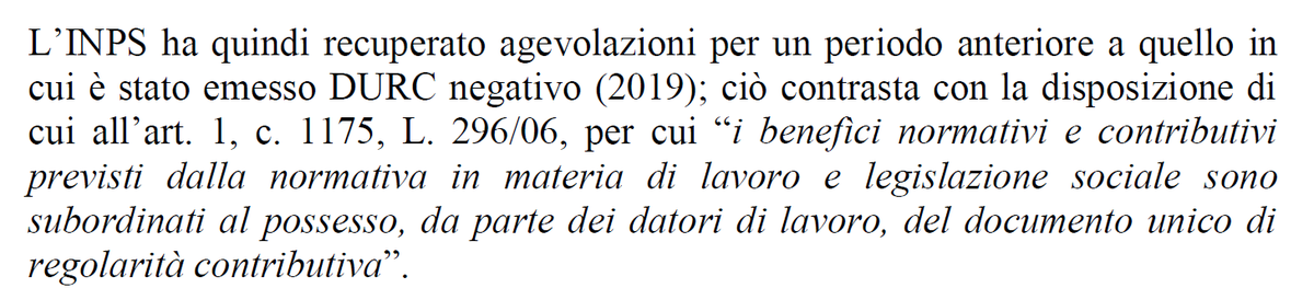 franc_lombardo's tweet photo. Trib. Roma n. 66/2022: l’accertata assenza del #DURC, ai sensi dell’art. 1, comma 1175 della legge n. 296, del 2006, non legittima la revoca, con efficacia retroattiva, di agevolazioni per precedenti periodi connotati da regolarità #contributiva-> https://t.co/TA0UFTsIuO https://t.co/MeB0UQda0S