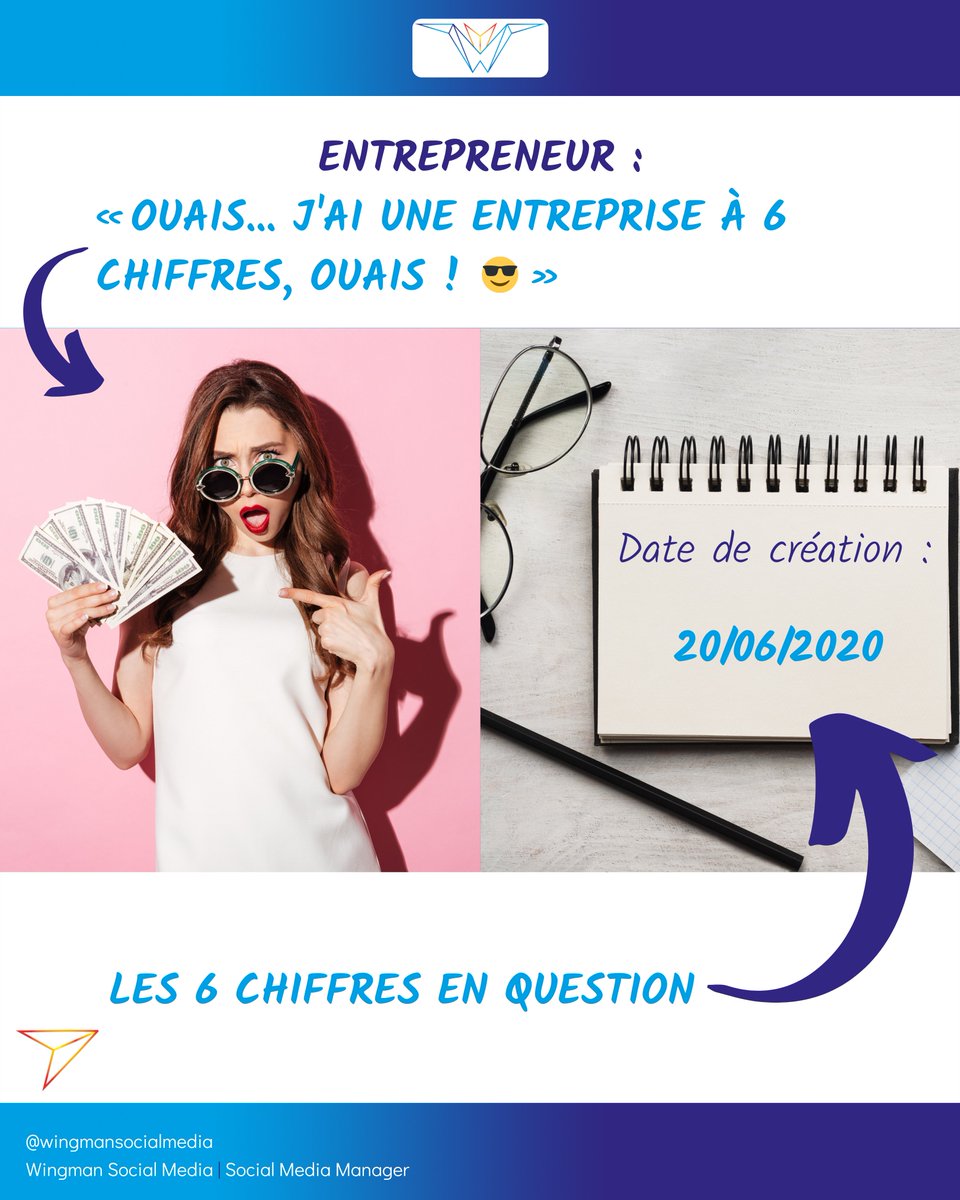 WingmanSoMe's tweet photo. « J'ai monté trois entreprises l'année dernière et j'ai un chiffre d'affaires à 6 chiffres avec chacune d'entre elles ! 🤑 » https://t.co/WZnhACoi41