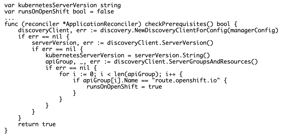 nheidloff's tweet photo. On my blog: Finding out the Kubernetes Version and Capabilities in Operators

#DevOps #Golang #OpenShift #OperatorSDK #Kubebuilder

https://t.co/tBTsdnzGVL https://t.co/tJGIwF9GMs