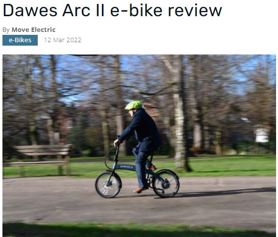 "a competent and agile folding e-bike with a price tag significantly lower than most rivals"
moveelectric.com/.../dawes-arc-…
Click here to view this model on our website; tinyurl.com/y98pnkds