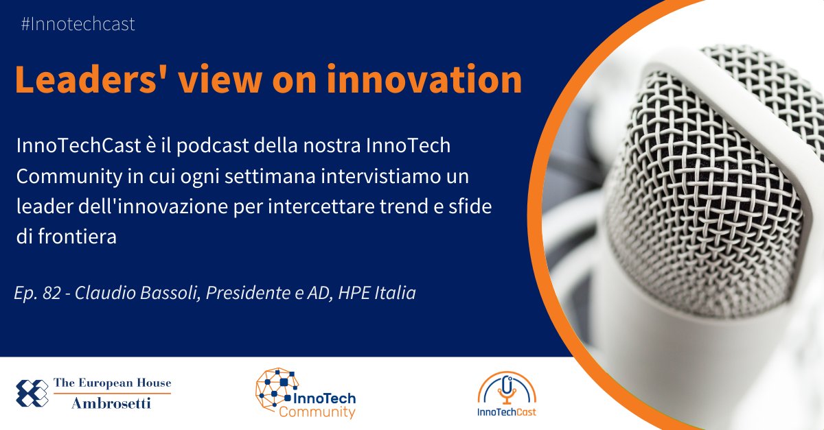 Ambrosetti_'s tweet image. 🎙️ #InnoTechCast - Leaders&apos; View on #Innovation
Parliamo con @claudio_bassoli, Presidente e AD di @HPE_IT della soluzione #cloud di HPE ‘Everything As A Service’ per la trasformazione digitale dell’impresa e della #PA
spreaker.com/user/12334843/… #NextGenCloud #Cloud #XaaS
