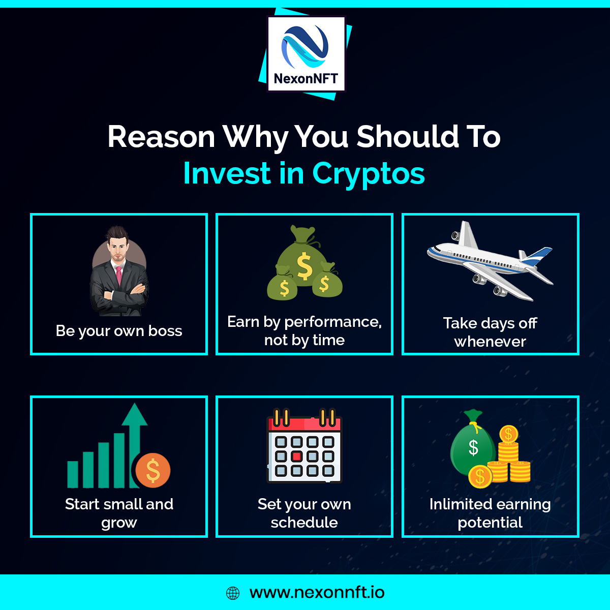 🚀🚀Reasons why you should invest in cryptos🚀🚀
_

#cryptocurrency #investors #cryptotrading #cryptoinvesting #invest #investing #cryptoinvestors #crypto #nftcollector #cryptoinvestors #cryptotrading #cryptonews #nfttoken #nftnews #inves #nftcommunity #cryptoinvestments #nftart