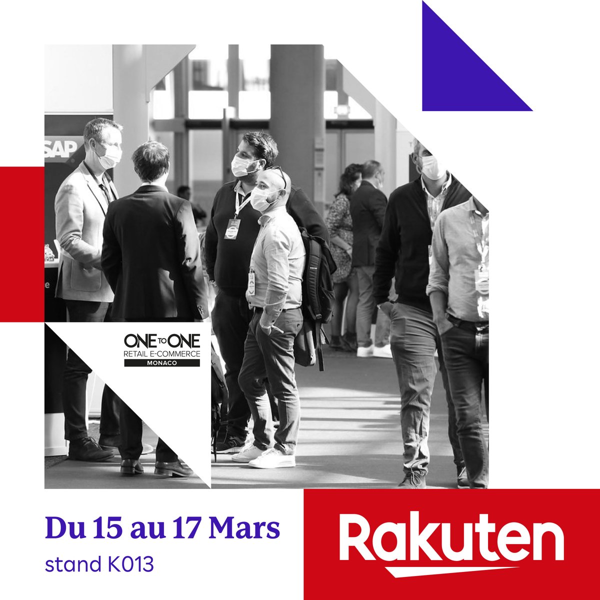 RakutenFR_Corp's tweet photo. On vous attend du 15 au 17 Mars au stand K013 du @1to1Monaco ! 🚀

Nous sommes fiers de participer à ce salon incontournable du #eCommerce et avons hâte de vous rencontrer.

Il se murmure même que nous allons vous dévoiler une très belle nouveauté ! 🤐

À demain ! https://t.co/2hW2A6JbOQ