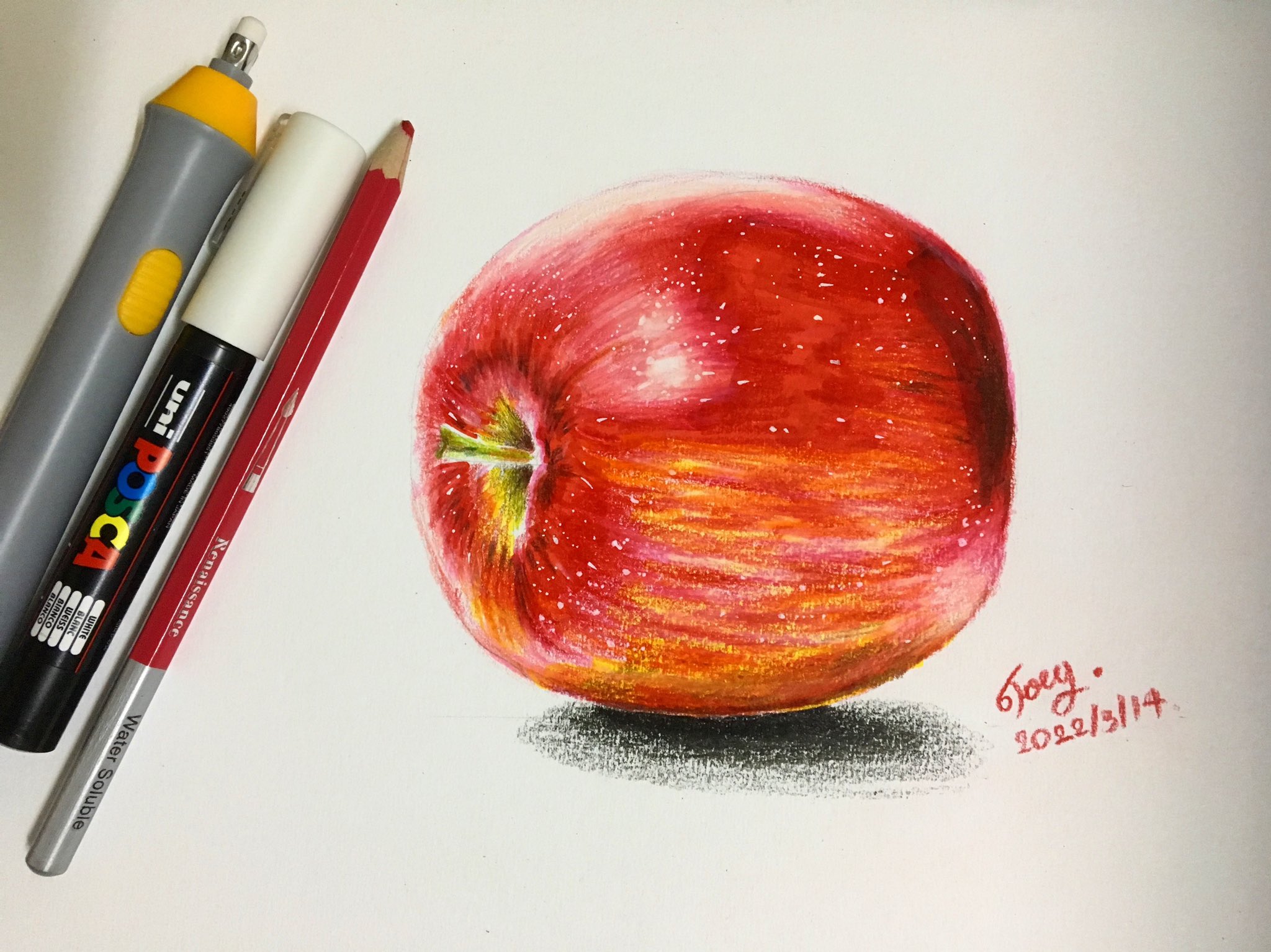 تويتر Toey トオイ ポンコツ博士 على تويتر Practice For Youtube Lesson Ringo By Color Pencil Copic りんご Apple Colorpencil イラスト好きさんと繋がりたい Artwork Art コピック 色鉛筆画 アナログ絵描きさんと繋がりたい みんなで楽しむtwitter