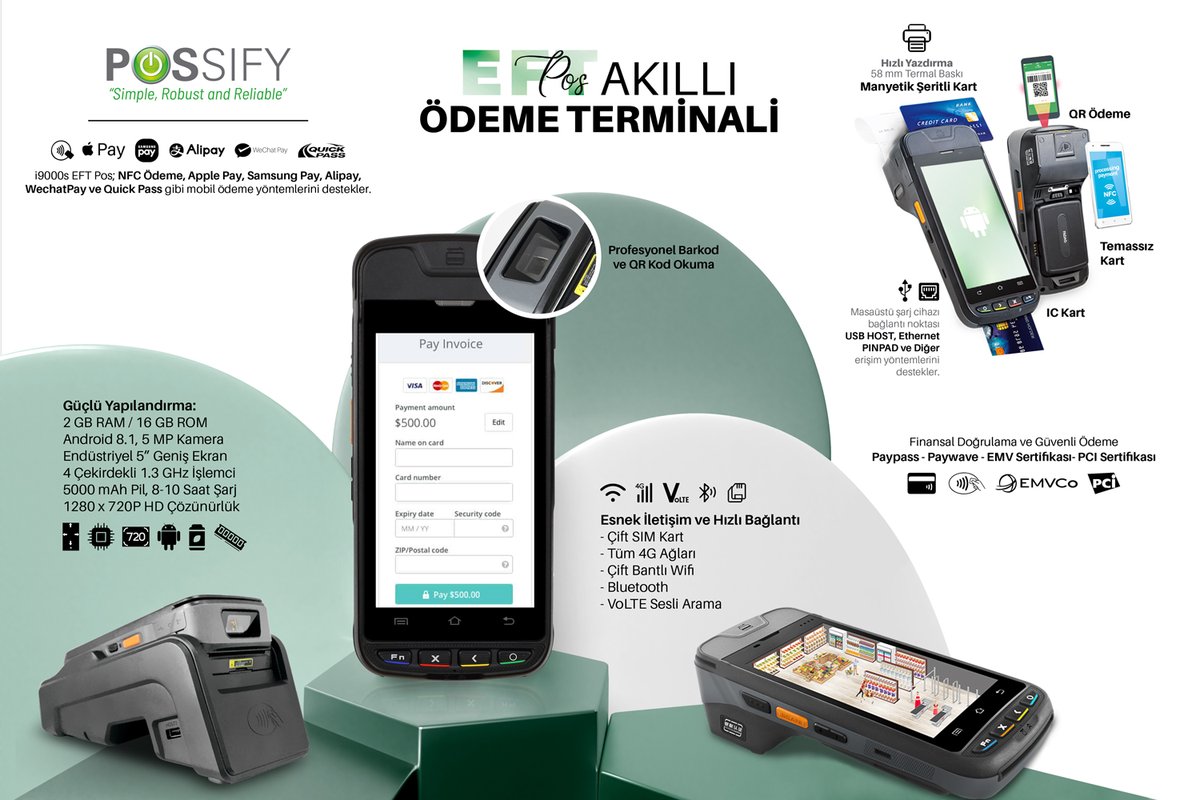 EFT Pos - Akıllı Ödeme Terminali
possify.com.tr/urun/urovo-i90…
#Urovo #i9000s #paynet #payment #paywave #kredikartı #eftpos #ödeme #nfc #terminal #yazıcılıpos #barkodokuyucu #kamera #Android8 #Emvco #Samslot #possify #qr #kod #code #android #ic #card #kart #manyetik #şeritli #temassız