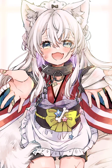 白いもふもふのワンコちゃんは
お好きですか!?🐶

#ホワイトデーは銀髪白髪を愛でる日 